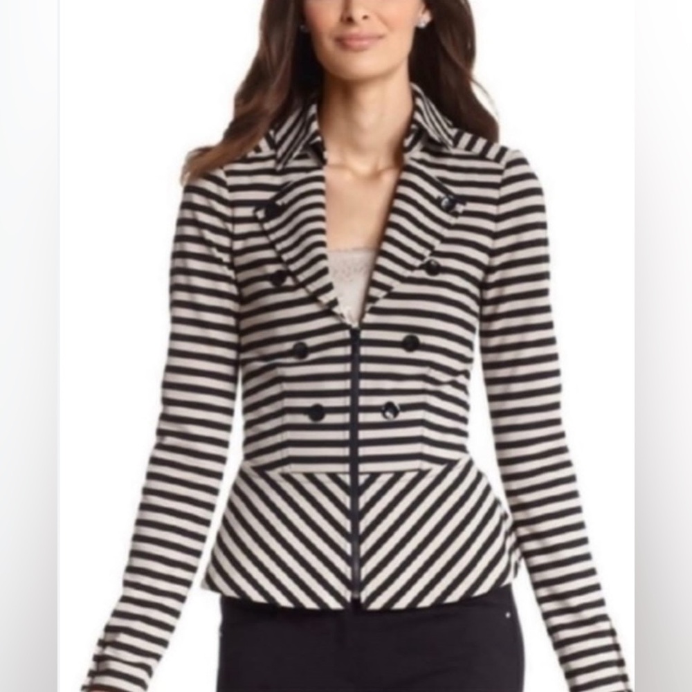 Striped Black and White Women's Jacket